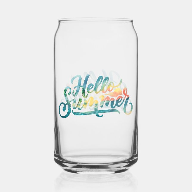 Vaso Con Forma De Lata Hola Verano (Anverso)