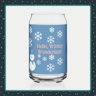 Vaso Con Forma De Lata Hola, Winter Wonderland