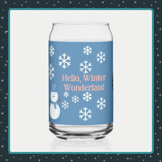 Vaso Con Forma De Lata Hola, Winter Wonderland