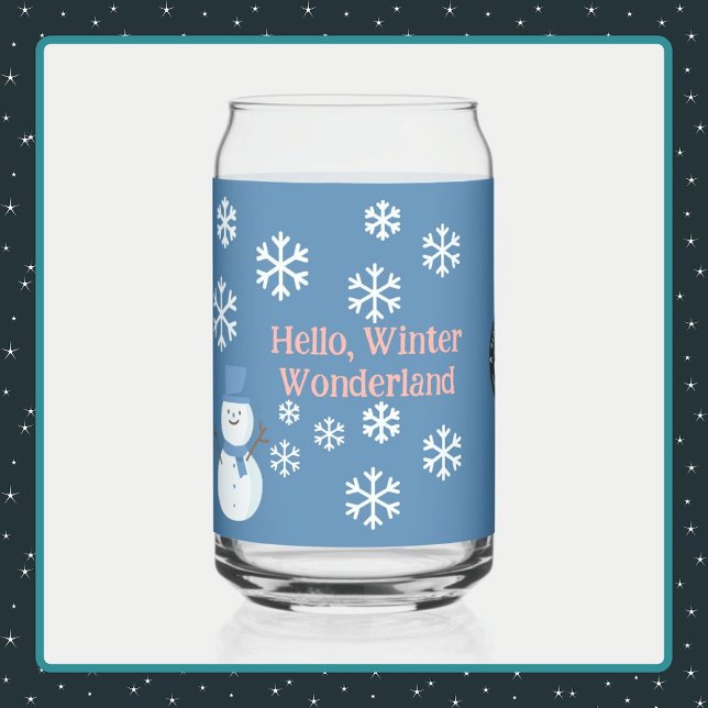 Vaso Con Forma De Lata Hola, Winter Wonderland (Set of 1)