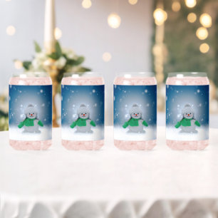 Vaso Con Forma De Lata Hombre de nieve de invierno SlipperyJoe bufanda ve