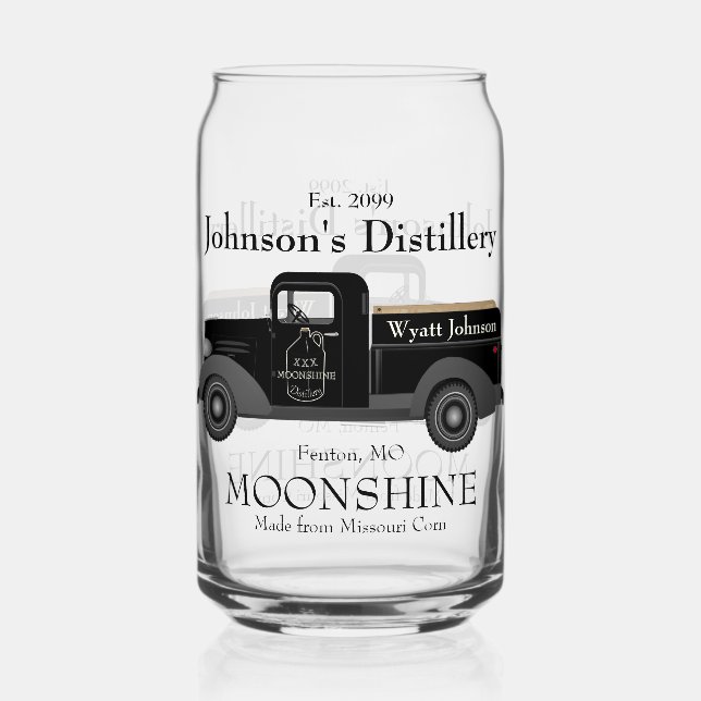 Vaso Con Forma De Lata Home Bar Fun Moonshine Beer Can Glinkware (Anverso)