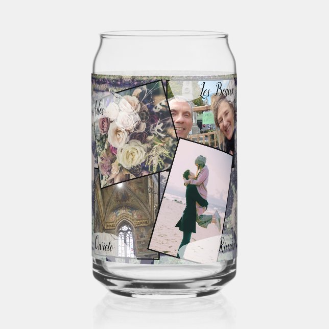 Vaso Con Forma De Lata Honey moon 8 fotos Drinkware Set (Anverso)