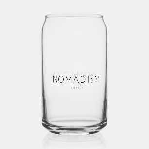 Vaso Con Forma De Lata Hoodie Nomadism Records Logotipo Negro