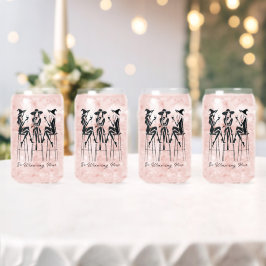 Vaso Con Forma De Lata Hora de Be-Wine, Noche de Vino Elegante De Testigo