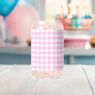 Vaso Con Forma De Lata Hospitalidad del Sur Plaid Rosa 