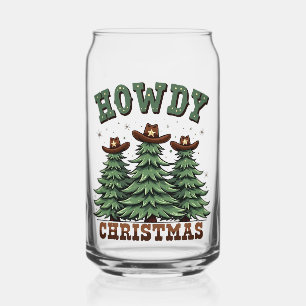 Vaso Con Forma De Lata Howdy Navidades Cactus Western Xmas