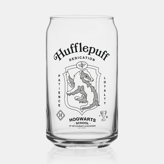 Vaso Con Forma De Lata HUFFLEPUFF™ Dedication Patience Loyalty Crest (Anverso)
