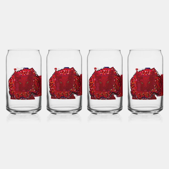 Vaso Con Forma De Lata Humor de gato rojo (Anverso)