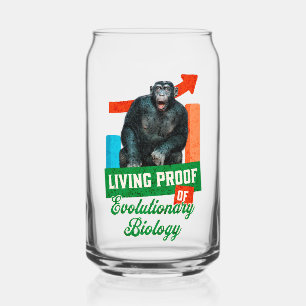 Vaso Con Forma De Lata Humor divertido de biología evolutiva de chimpancé