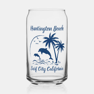 Vaso Con Forma De Lata Huntington Beach California Dark Blue