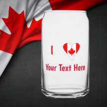 I (Corazón de la Bandera Canadiense) Su Texto Rojo
