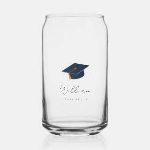 Vaso Con Forma De Lata Icono de graduación personalizado de la clase de 2