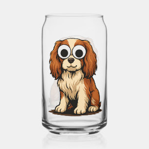 Vaso Con Forma De Lata Ilustración de cachorro con ojos saltones adorable