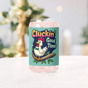 Vaso Con Forma De Lata Ilustración divertida de pollo con un buen rato