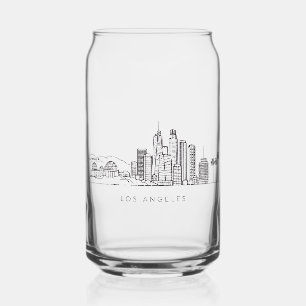 Vaso Con Forma De Lata Ilustración minimalista del horizonte de Los Ángel