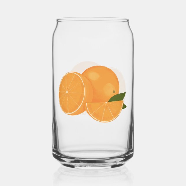 Vaso Con Forma De Lata ilustracion naranja (Anverso)