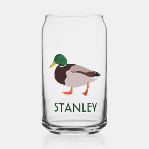 Vaso Con Forma De Lata Ilustracion realista Mallard Duck personalizado