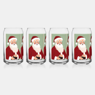 Vaso Con Forma De Lata Impresionante Santa Claus