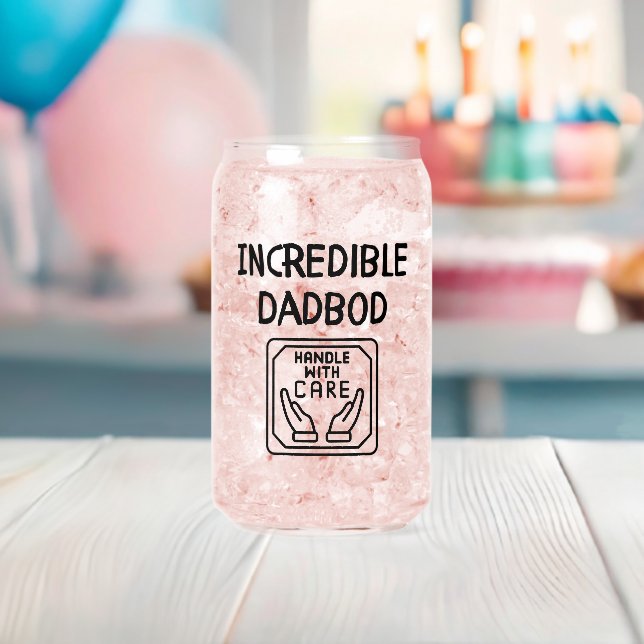Vaso Con Forma De Lata Increíble Dadbod, maneje con cuidado (Insitu (Baby Shower))