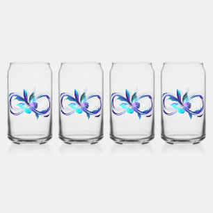 Vaso Con Forma De Lata Infinito brillante con mariposa mágica