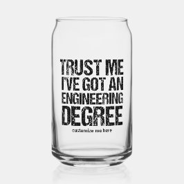 Vaso Con Forma De Lata Ingeniero Personalizado de Graduación de Ingenierí