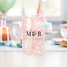 Vaso Con Forma De Lata Iniciales monogramas de Boda de parejas personaliz