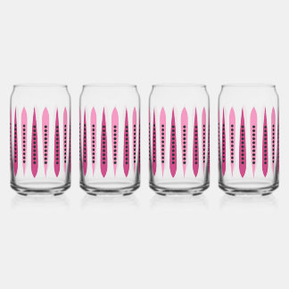 Vaso Con Forma De Lata Inspiración Retro Rosa Mínimo