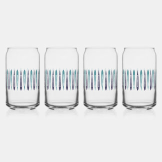 Vaso Con Forma De Lata Inspirado en retro azul mínimo