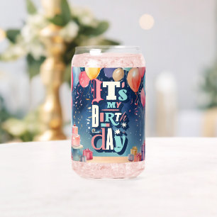 Vaso Con Forma De Lata Invitación a la fiesta de cumpleaños