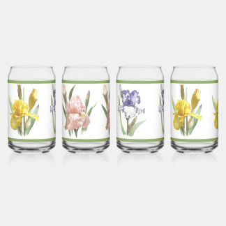 Vaso Con Forma De Lata Iris Garden La Selección De Arte Botánico Puede Cr