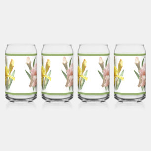 Vaso Con Forma De Lata Iris Garden Tres Flores Arte Botánico