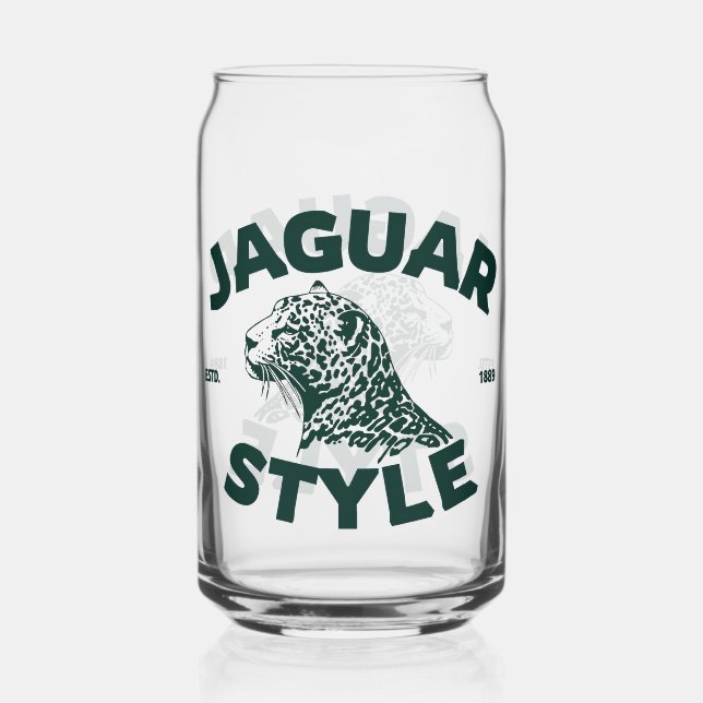 Vaso Con Forma De Lata Jaguar Puede Vidrio (Anverso)