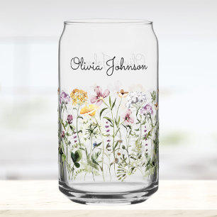Vaso Con Forma De Lata Jardín de flores silvestres personalizado