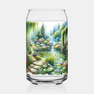 Vaso Con Forma De Lata Jardín de la cascada encantada, estanque de lirios