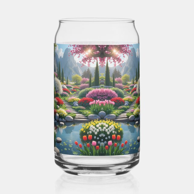 Vaso Con Forma De Lata jardín floral (Anverso)