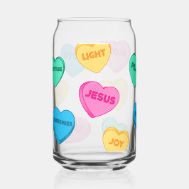 Vaso Con Forma De Lata Jesús lleno de corazones de conversación de amor