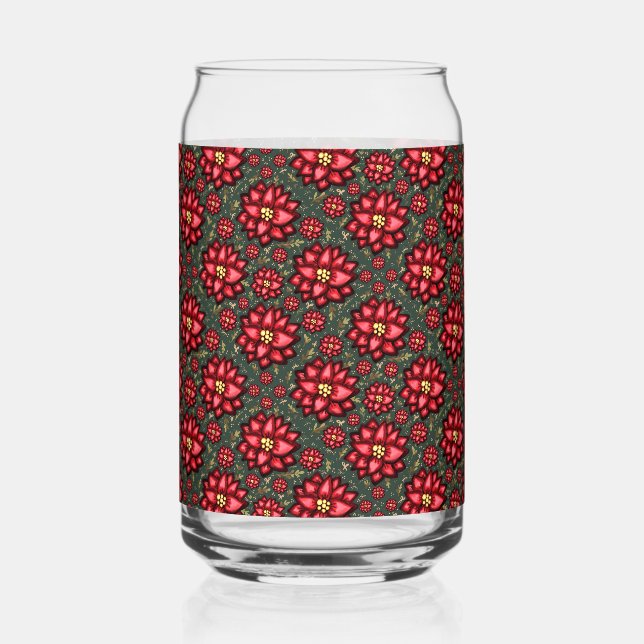 Vaso Con Forma De Lata Jolly Holly Flower Christmas Design – Festive (Anverso)