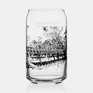 Vaso Con Forma De Lata Juego de 1 de vidrio impreso