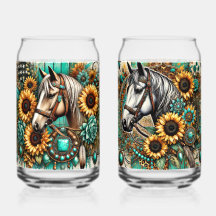 Juego de 2 caballos y girasoles