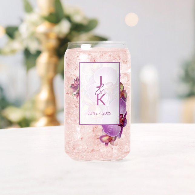 Vaso Con Forma De Lata Juego de bebidas monogramo (Insitu (Boda))