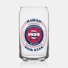 Vaso Con Forma De Lata Juego de bebidas para tipografía hawaiana patrióti