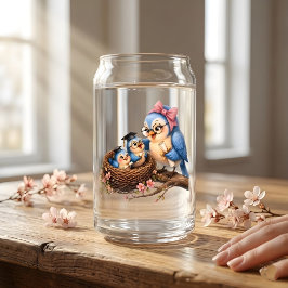 Vaso Con Forma De Lata Juego de cristalería para bebidas Pájaro de Gradua