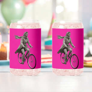 Vaso Con Forma De Lata Juego de cristalería rosa retro de jinete costero 