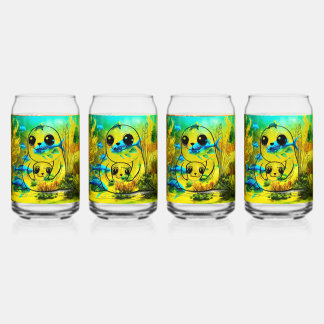 Vaso Con Forma De Lata Juego de Drinkware Can Glass