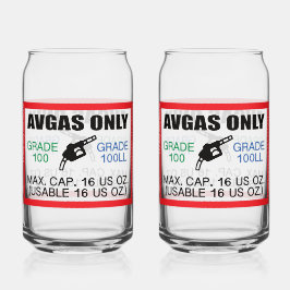 Vaso Con Forma De Lata Juego de Drinkware sólo para combustible AVGAS / 1