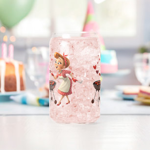 Vaso Con Forma De Lata Juego de Vajilla de Cocina Amor Corazones Rojos