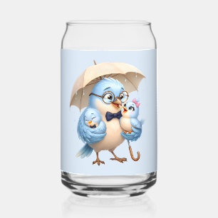 Vaso Con Forma De Lata Juego de Vajilla de Vidrio Daddy Bird Regalo