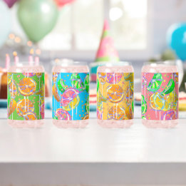 Vaso Con Forma De Lata Juego de vidrio Can Glass Fiesta Summer Garden