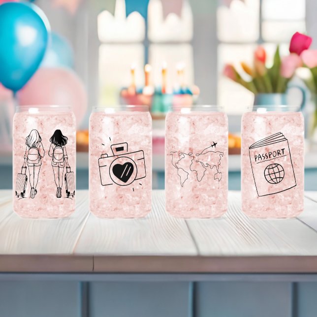 Vaso Con Forma De Lata Juego de vidrio especial para ocasión de viajes (Insitu (Baby Shower))
